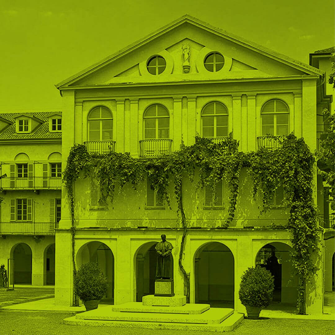 Copertina del progetto del servizio civile salesiani 2024 "MUSEO CASA DON BOSCO" rappresentante la facciata del museo casa don bosco